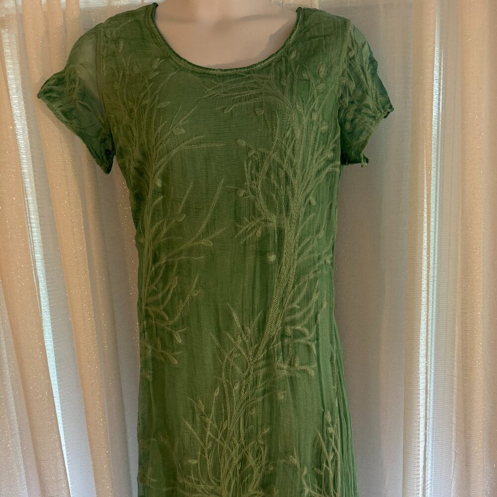 Mint Green Embroidered Dress